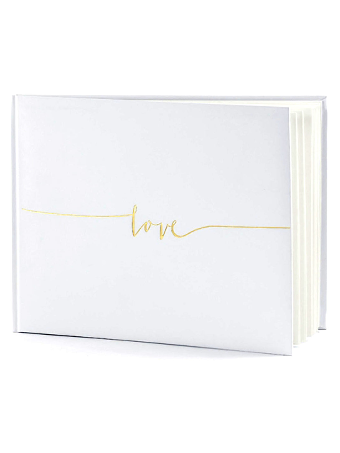 Livre d'or love blanc avec lettres dorées