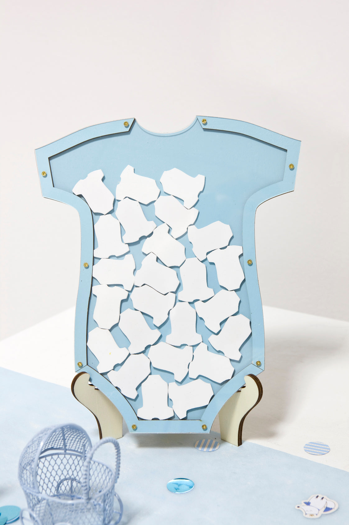 Knjiga gostiju s 24 dijela, plavi drveni okvir