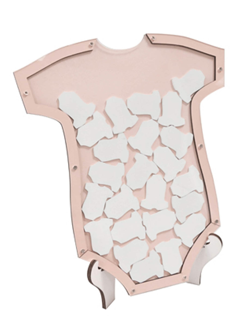 Knjiga gostiju okvir body baby shower za beba roza u drvu s 24 komada