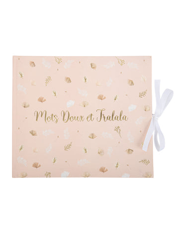 Knjiga gostiju u boho rumenilu i zlatu, 68 stranica s vrpcom