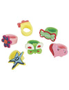 Set od 10 modnih prstenova od gume