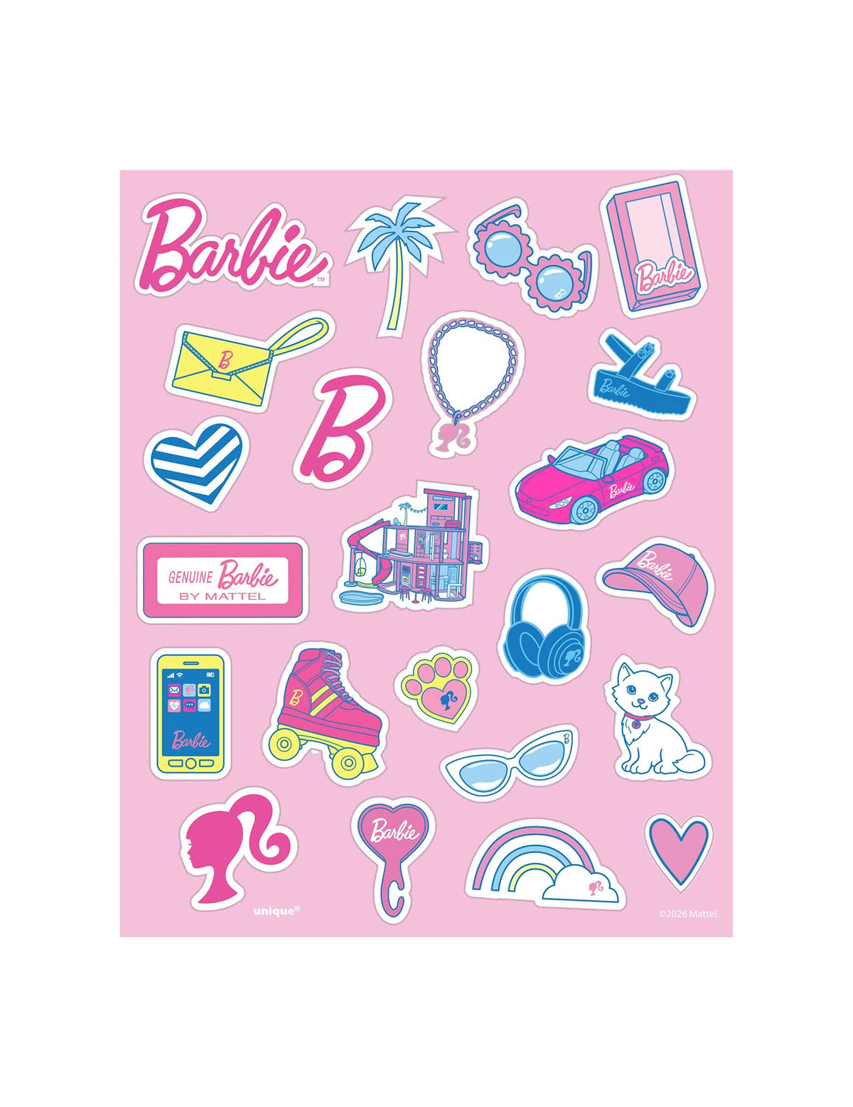 Set od 4 arka Barbie™ naljepnica