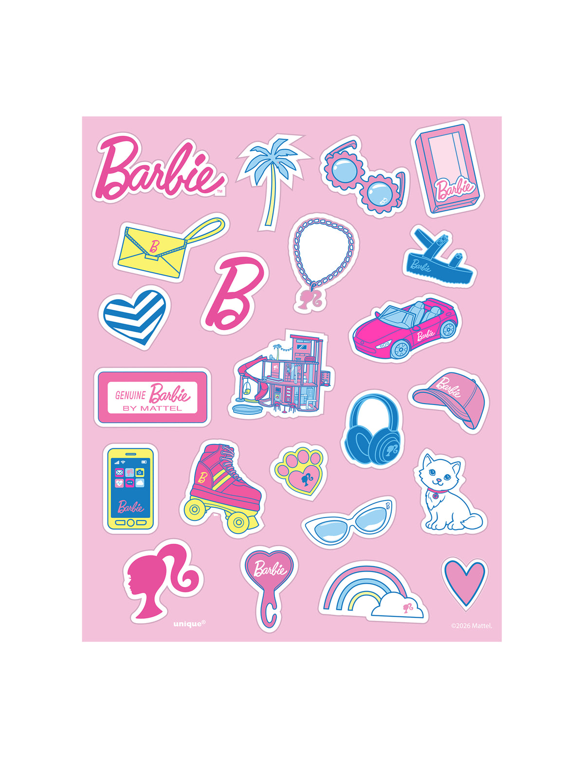 Set od 4 arka Barbie™ naljepnica