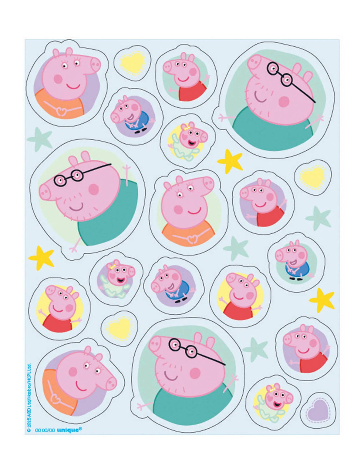 Set od 4 lista naljepnica Peppa Pig™