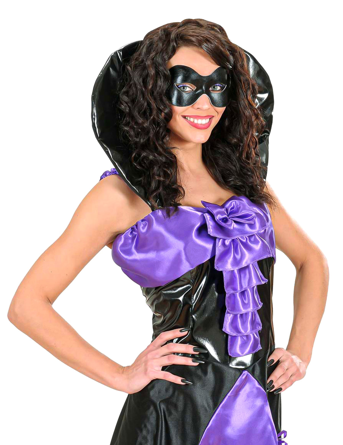 Loup noir brillant pour adulte noir brillant
