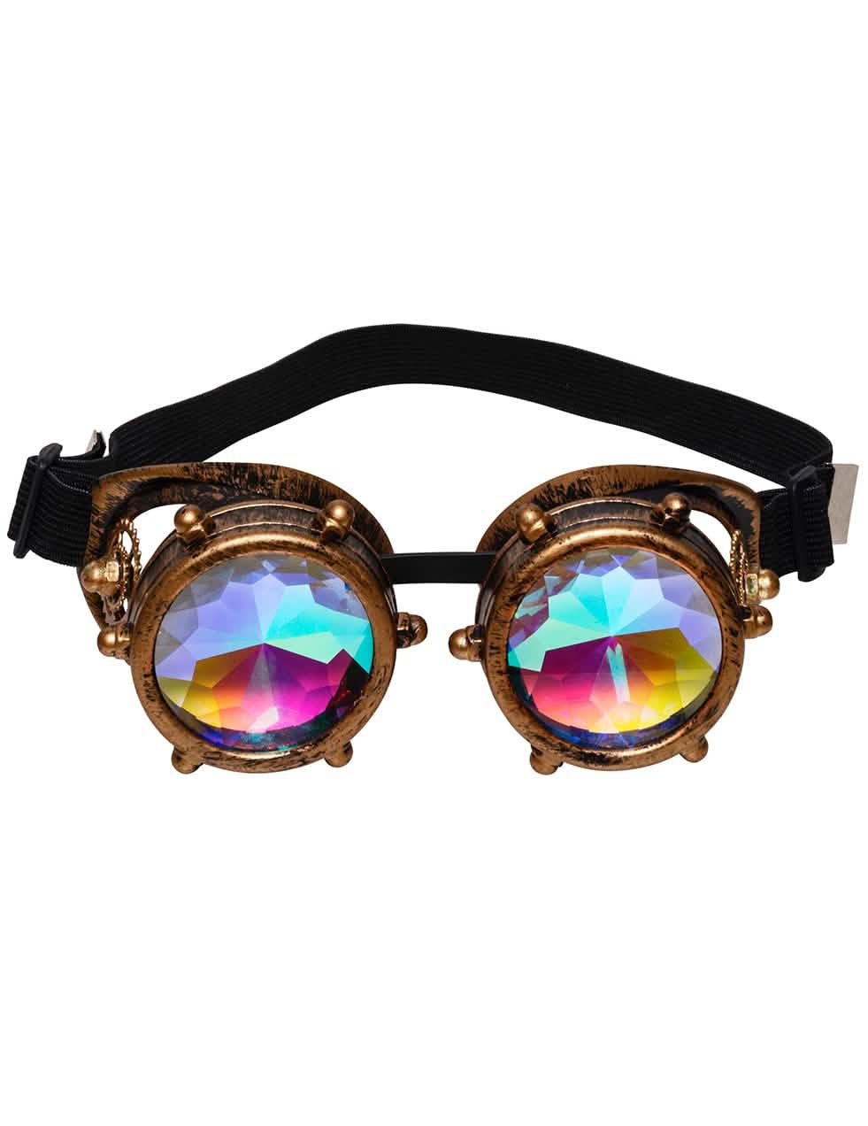 naočale s prizmatičnim lećama steampunk za odrasli brončane i irisirane
