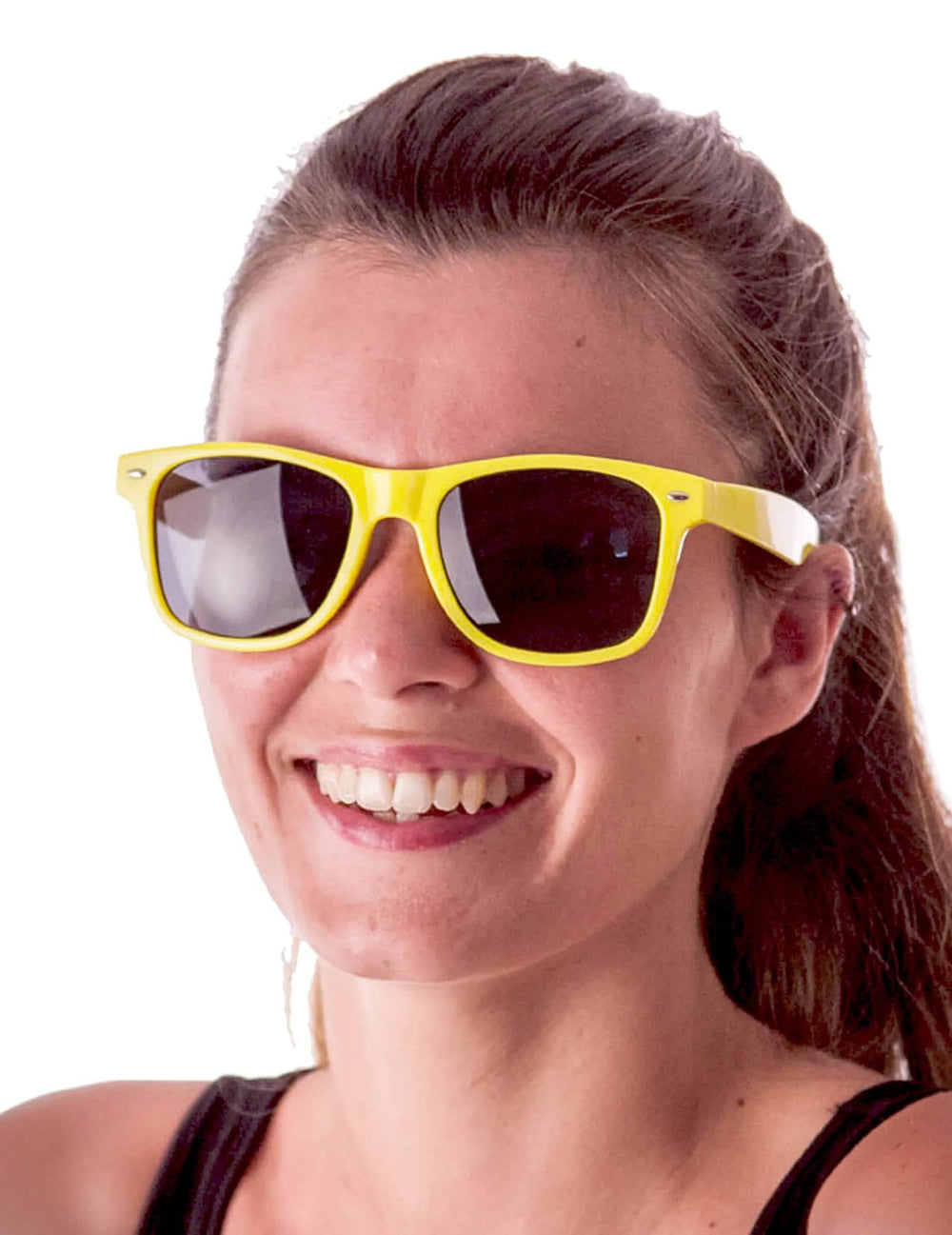 plave fluo naočale za odrasli žuta
