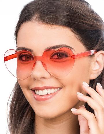 Srčane naočale crvene naočale za pušenje odraslih