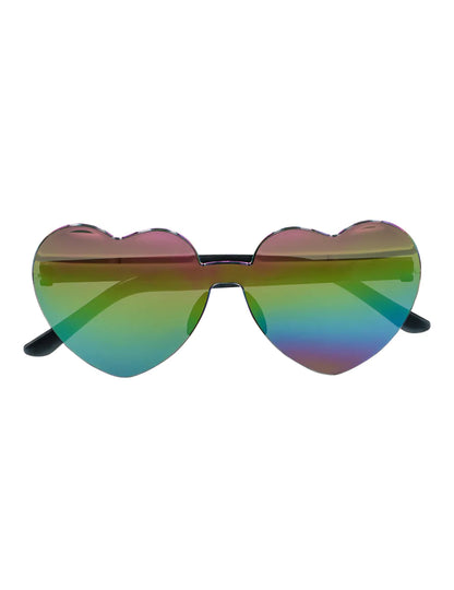 Lunettes cœurs effet miroir adulte