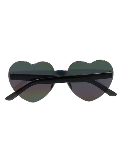 Lunettes cœurs effet miroir adulte