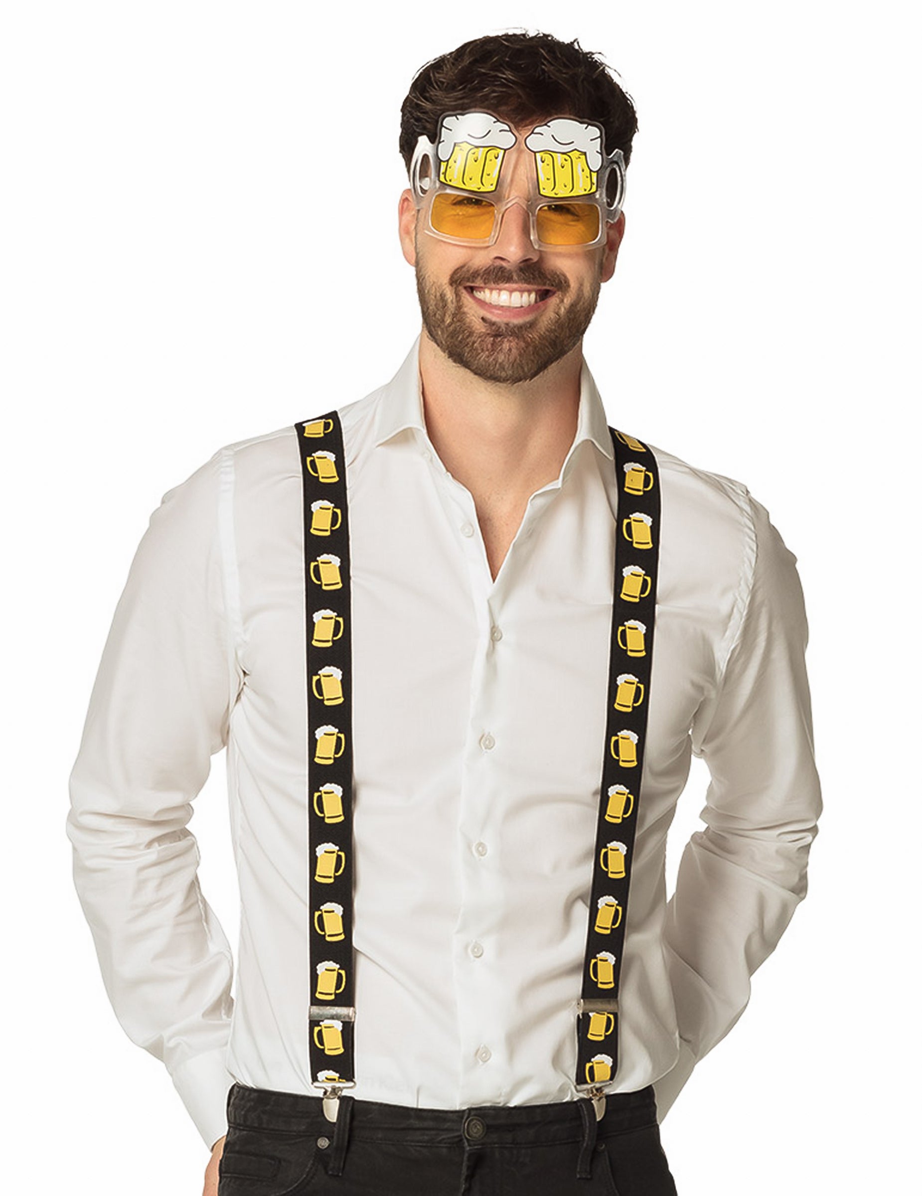 Mise en situation des lunettes chopes de bière