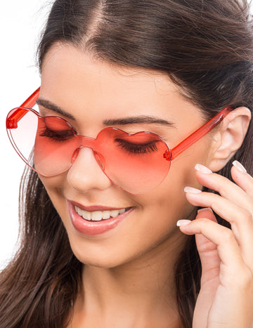 Srčane naočale crvene naočale za pušenje odraslih