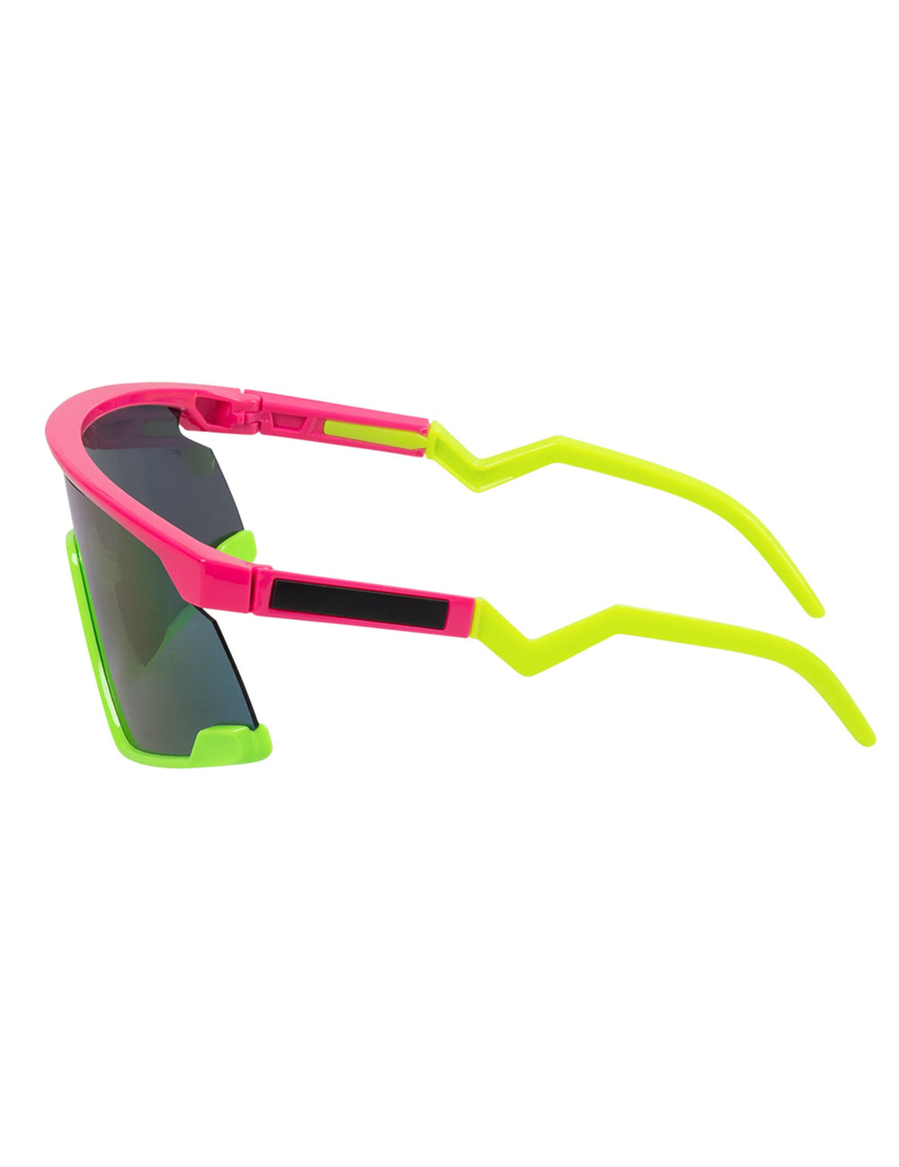 Vue de profil des lunettes de fêtes néons pour adulte