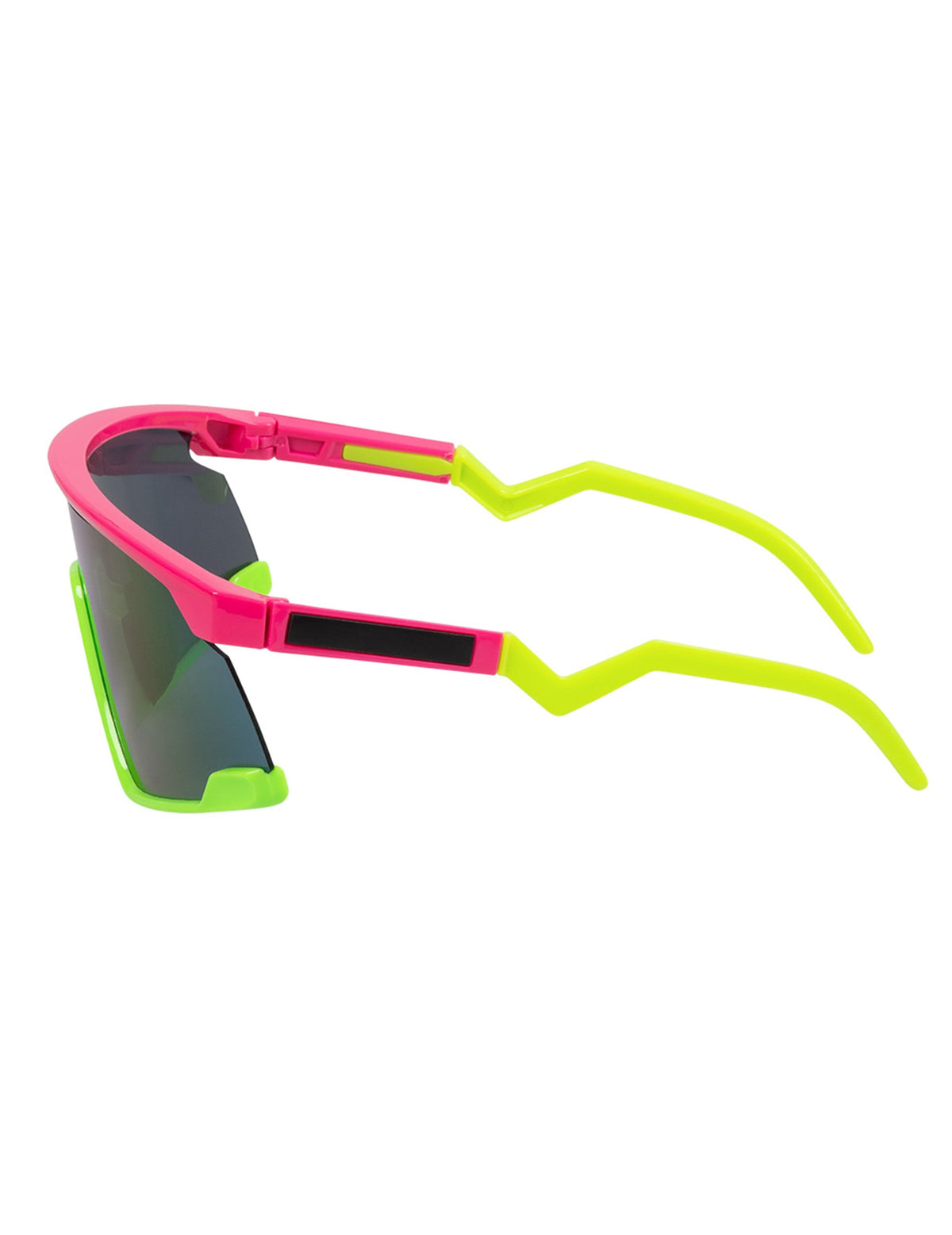 Vue de profil des lunettes de fêtes néons pour adulte