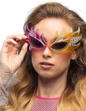 Naočale za plamen odraslih od rhinestona