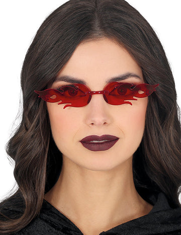Naočale za odrasle crvene plamen