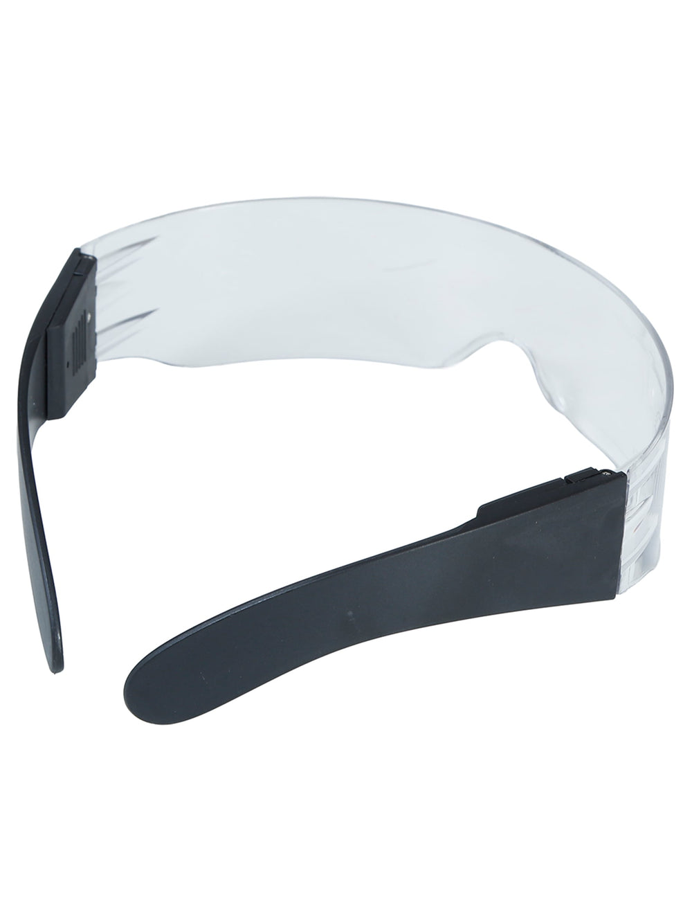 Vue de dos des lunettes futuristes avec LED
