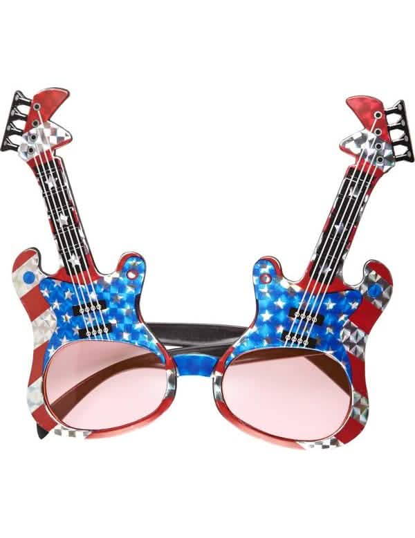 naočale gitara rock američka za odrasli plava bijela crvena sa zvijezdama