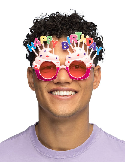 Sretan rođendanske naočale cupcake odrasla osoba