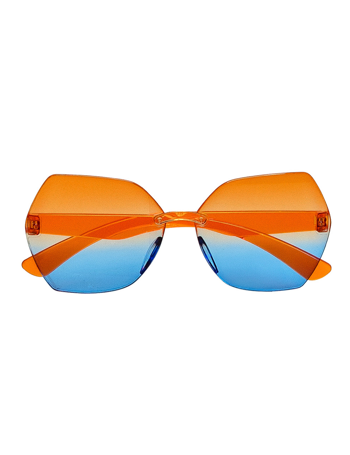 Vue de face des lunettes party Woodstock