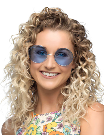 Divovske hipi plave okrugle naočale