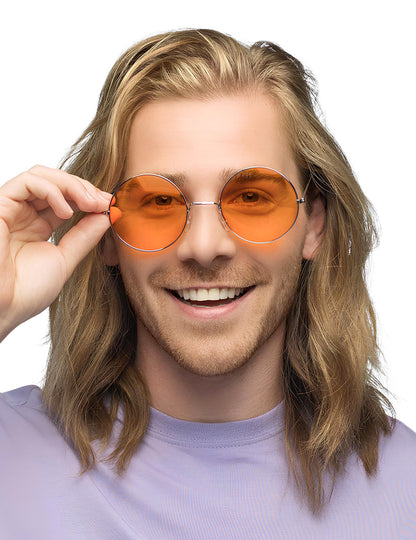Velike okrugle narančaste hipi naočale
