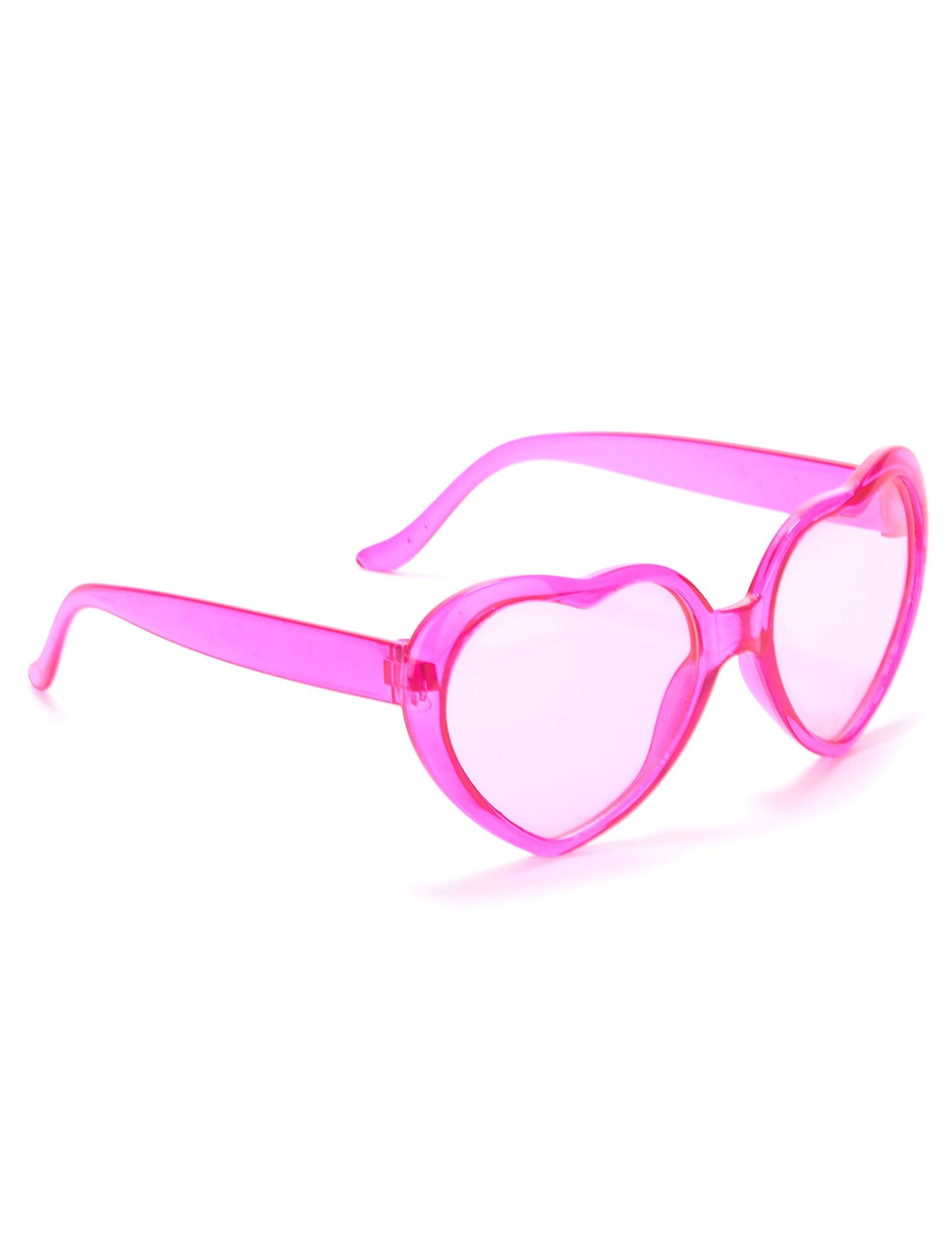 Lunettes coeur pour adulte roses en plastique