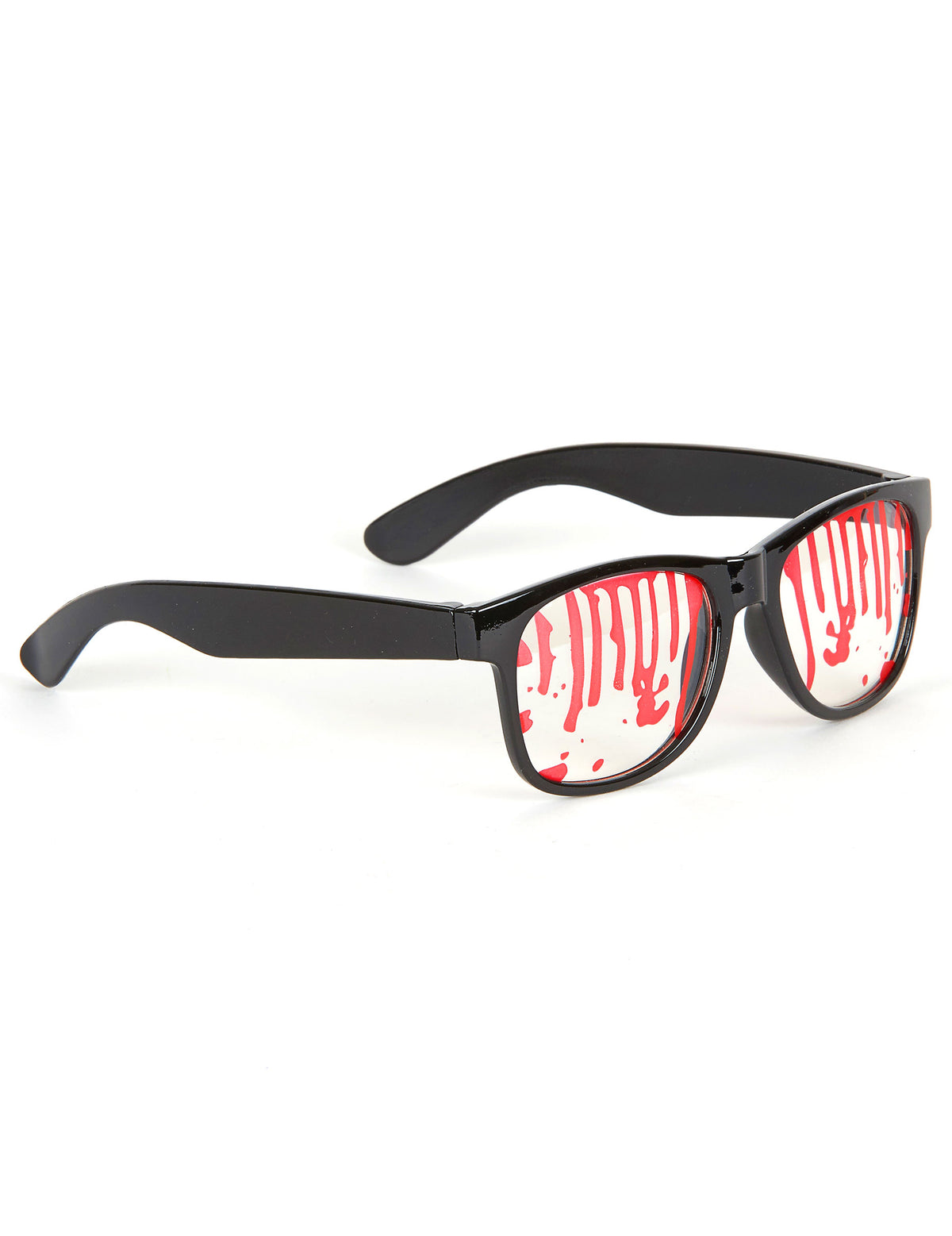 Lunettes tachées de sang pour adulte noires et rouges