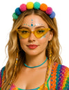Lunettes triangle pour adulte jaunes