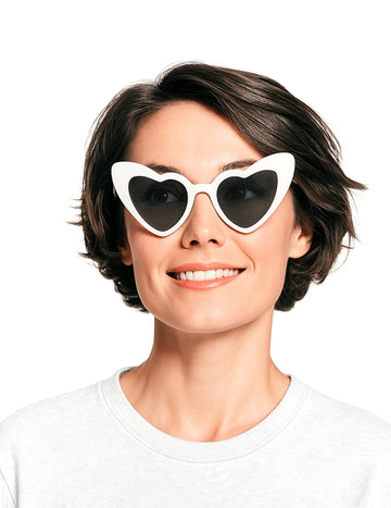 Vintage naočale bijelog srca