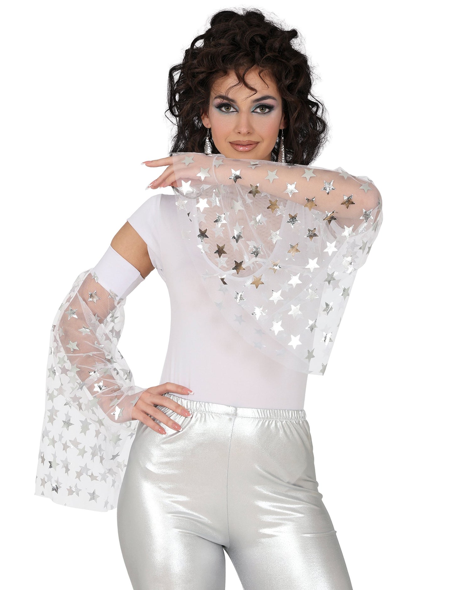 Disco manšete sa srebrnim zvjezdicama 