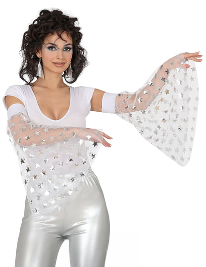 Disco manšete sa srebrnim zvjezdicama 