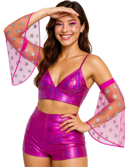 Disco manšete s ružičastim zvjezdicama 