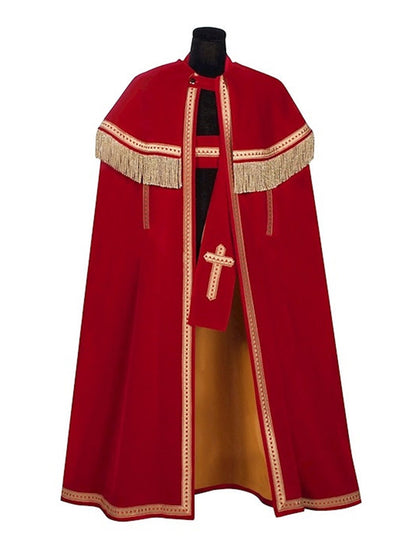 Bram Deluxe baršunasti kaput za odrasle od svetog Nikole