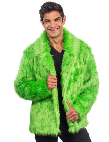 Odrasli zeleni kaput od krzna