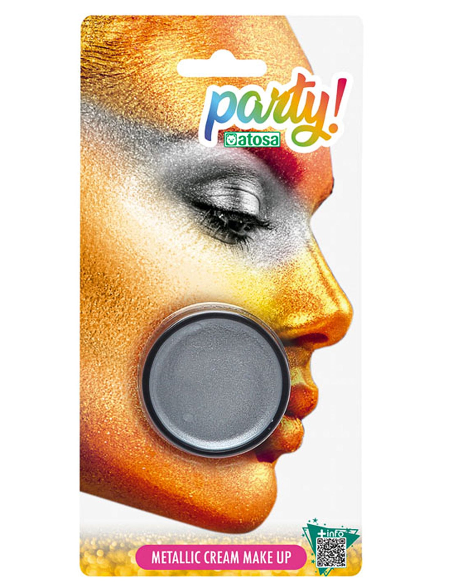 Maquillage métallique argenté