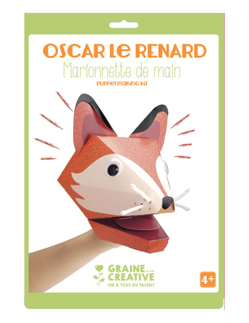 Kartonska lutka lisica Oscar 20,5 x 29 cm komplet za montažu