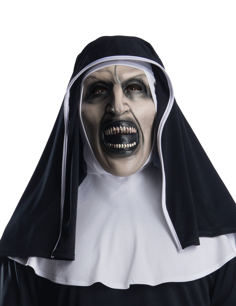 Masque avec coiffe La Nonne™ pour adulte noir et blanc