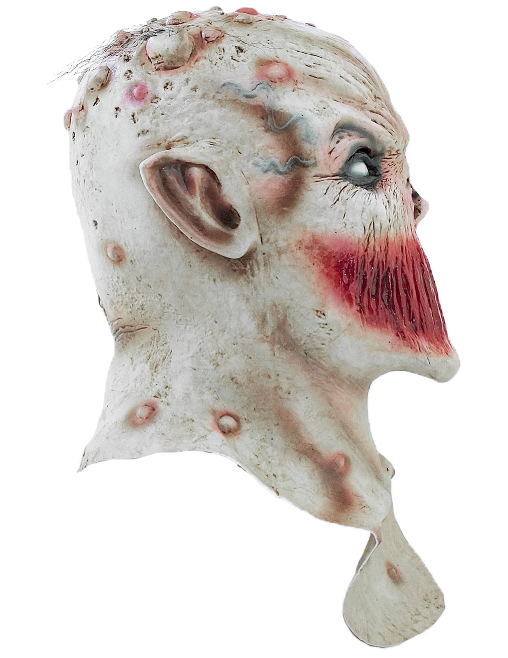 Vue de profil du masque bouche cousue Halloween