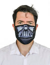 Masque cache nez imprimé seigneur obscur pour adulte noir et gris