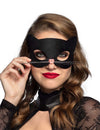 Masque de chat pour femme noir avec nez coeur et moustaches