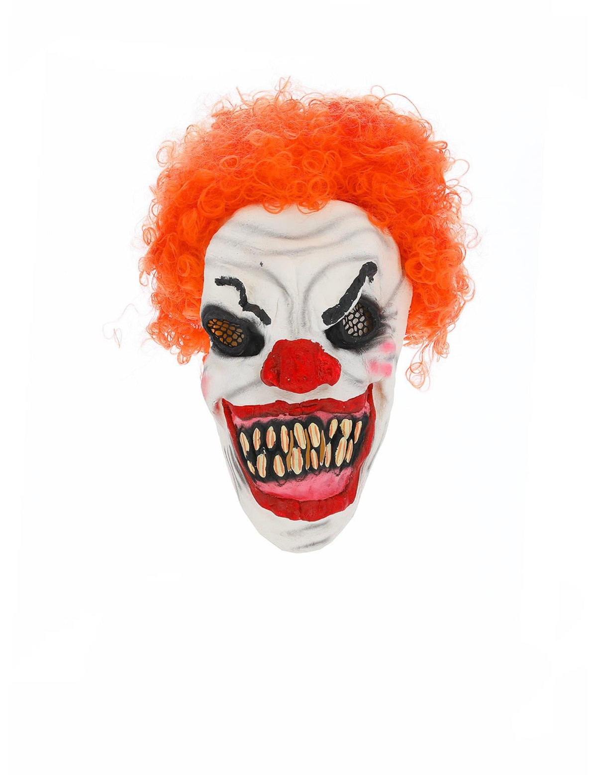 Vue de face du masque de clown terrifiant pour adulte