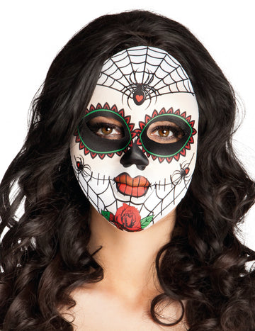 Obojena maska ​​pauci za odrasle dia de los muertos