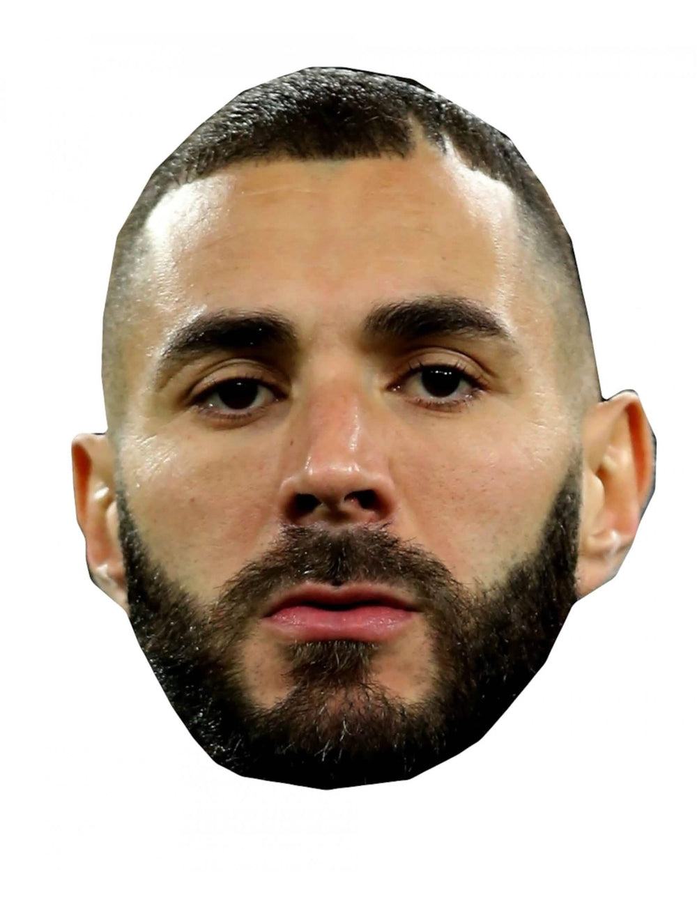 Realistična kartonska maska Karim Benzema za odrasli