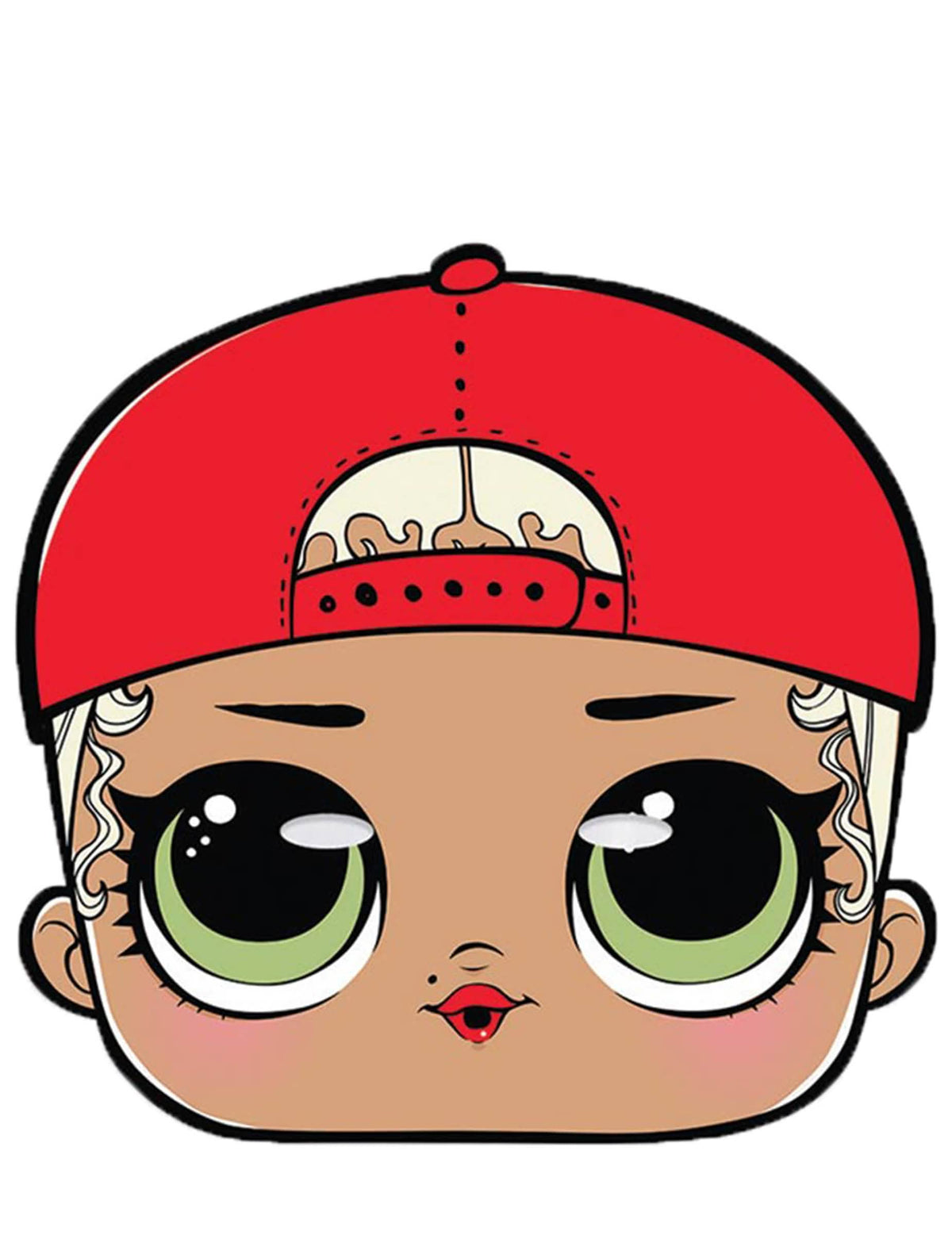 Kartonska maska Mc Swag LOL Surprise za dijete crvena