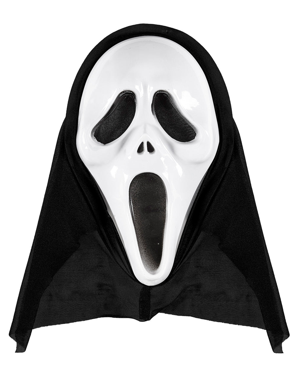 Masque fantôme tueur pour adulte blanc et noir avec cagoule