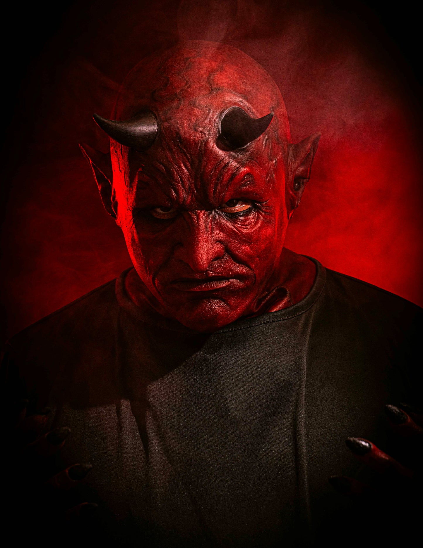 Masque hyper réaliste démon premium adulte