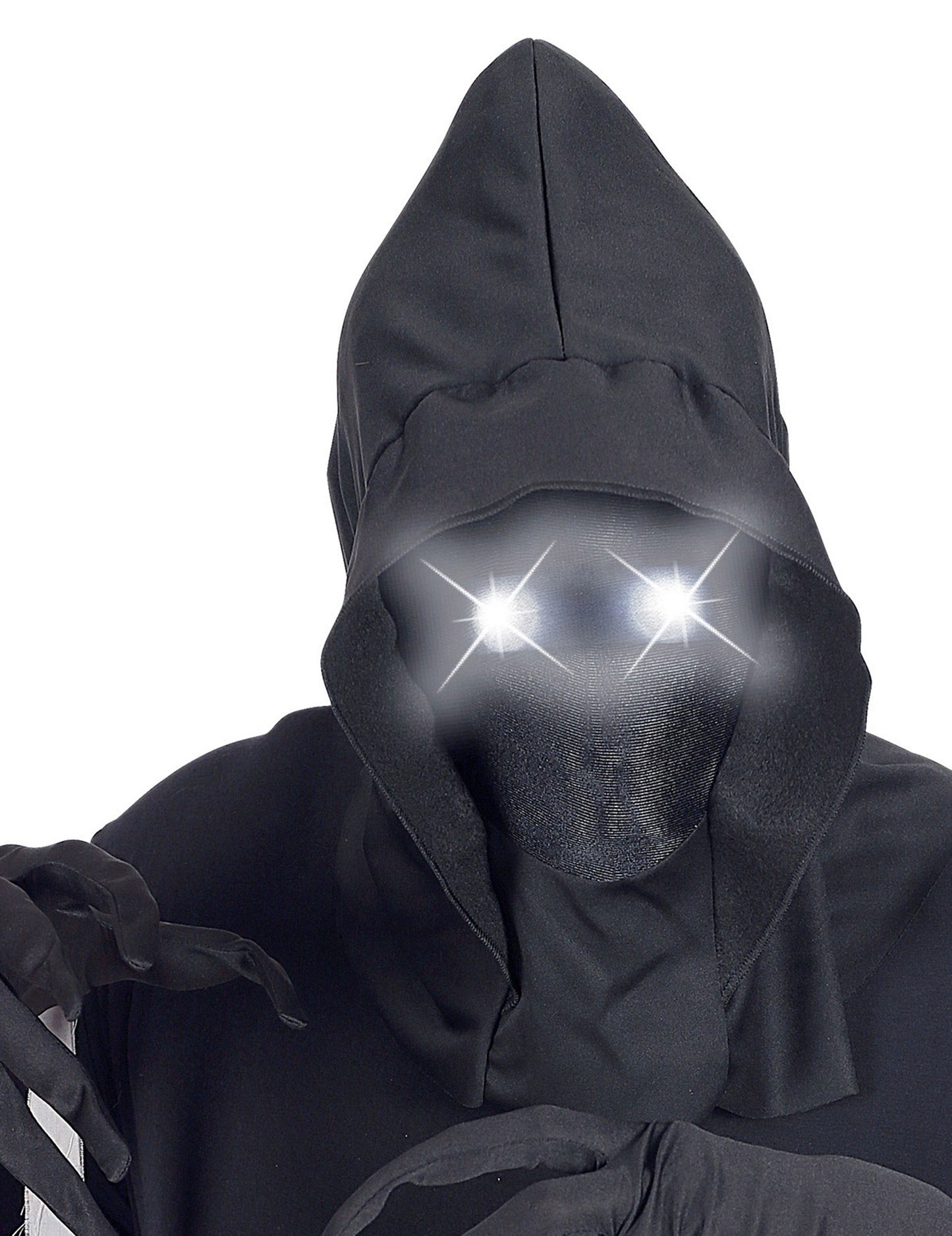 Puna maska ​​s nevidljivim kapuljačama za lice i odraslih bijelih očiju