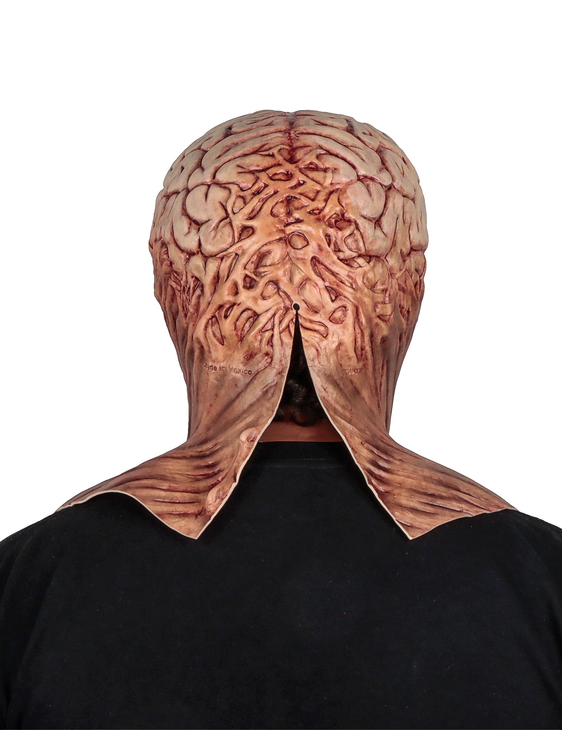 Vue de dos du masque intégral de monstre cerveau apparent