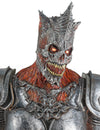 Masque intégral roi faucheur en feu pour adulte gris et rouge incandescent
